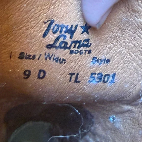 Tony Lama Brown Western Boots - Picture 9 of 11